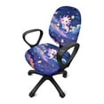 thumbnail image 2 of ZUXONGSY Galaxy Axolotl Desk Chair Cover 2 Packs Polyester Rolling Chair Cover Chair Seat Cover + Backrest Cover Protective Cover Easy to Clean Suitable for Most Office Chairs, 2 of 7