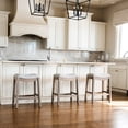 thumbnail image 6 of Maven Lane Adrien Backless Saddle Kitchen Stool, Reclaimed Oak, Set of 4, 6 of 6
