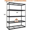 thumbnail image 3 of Storage Garage Shelves 5 Tiers Heavy Duty Storage Shelving Racks With 2500 Lbs, 3 of 7