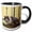 Black/White, variant on 3drose, Mexico, San Miguel De Allende. Cat on Steps - Sa13 Jeg0464 - Julie Eggers, 11oz Two-tone Black Mug