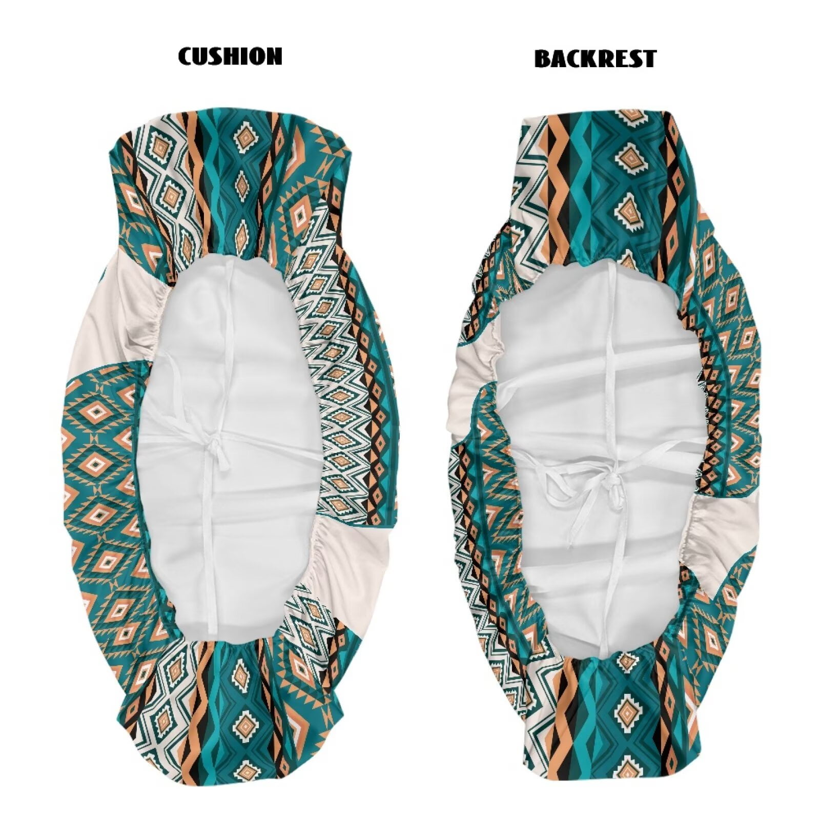 Garronmavis Aztec Cactus UTV Seat Covers with Elastic Edges Easy to Install UTV Bench Seat Cover Set Accessories Compatible with Kawasaki Mule 4010 4x4 Diesel (2009-2013)