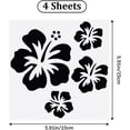 thumbnail image 2 of 4 Sheets Hibiscus Flower Car Sticker Black Hawaiian Stickers and Decals Stickers Waterproof Vinyl Automotive Exterior Decor for DIY Truck Motorcycle Doors Wall Laptop, 2 of 9