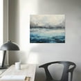 thumbnail image 3 of COMIO Blue Gray Abstract Canvas Wall Art Haze Blue Painting Textured Navy and Silver Pictures for Bedroom Abstract Skyline Artwork Living Room Wall, 3 of 4