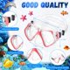 thumbnail image 2 of 3 Pieces Swimming Diving Goggles with Nose Cover Adult Swim Snorkel Goggle Swim Goggle Pack Pool Goggles for Youth Men Women, 2 of 5