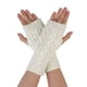 thumbnail image 1 of Guantes sin dedos de punto elástico unisex INSPIRE CHIC blancos talla única, 1 of 6