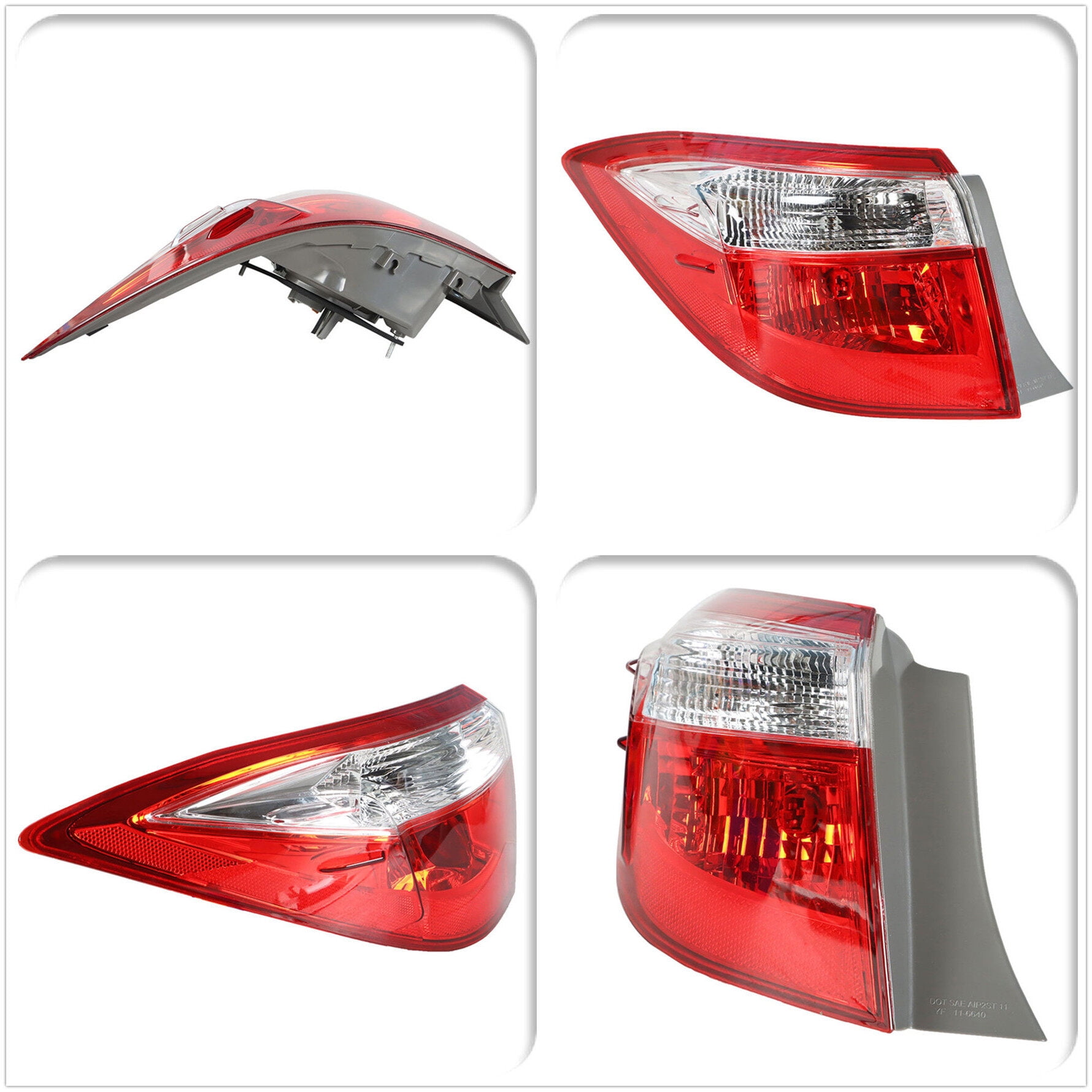 Outer Driver Side Rear Brake Tail Light Assembly Replacement for 2014-2016 Toyota Corolla Left Tail Lamp 8156002751 TO2804118