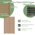 thumbnail image 6 of Chiccushion Privacy Screen Freestanding Outdoor, 72" H x 45.5" W Decorative Privacy Screen Panels Fence, Brown-Louvered, 6 of 9
