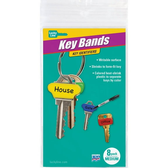 Key-Write 5409636 Lucky Line Plastic Key Sleeve, Assorted Color