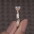 thumbnail image 4 of Cora Jewellery 1CT Round Moisanite Twisted Shank Engagement Ring For Women, 14K Rose Gold, 4 of 8