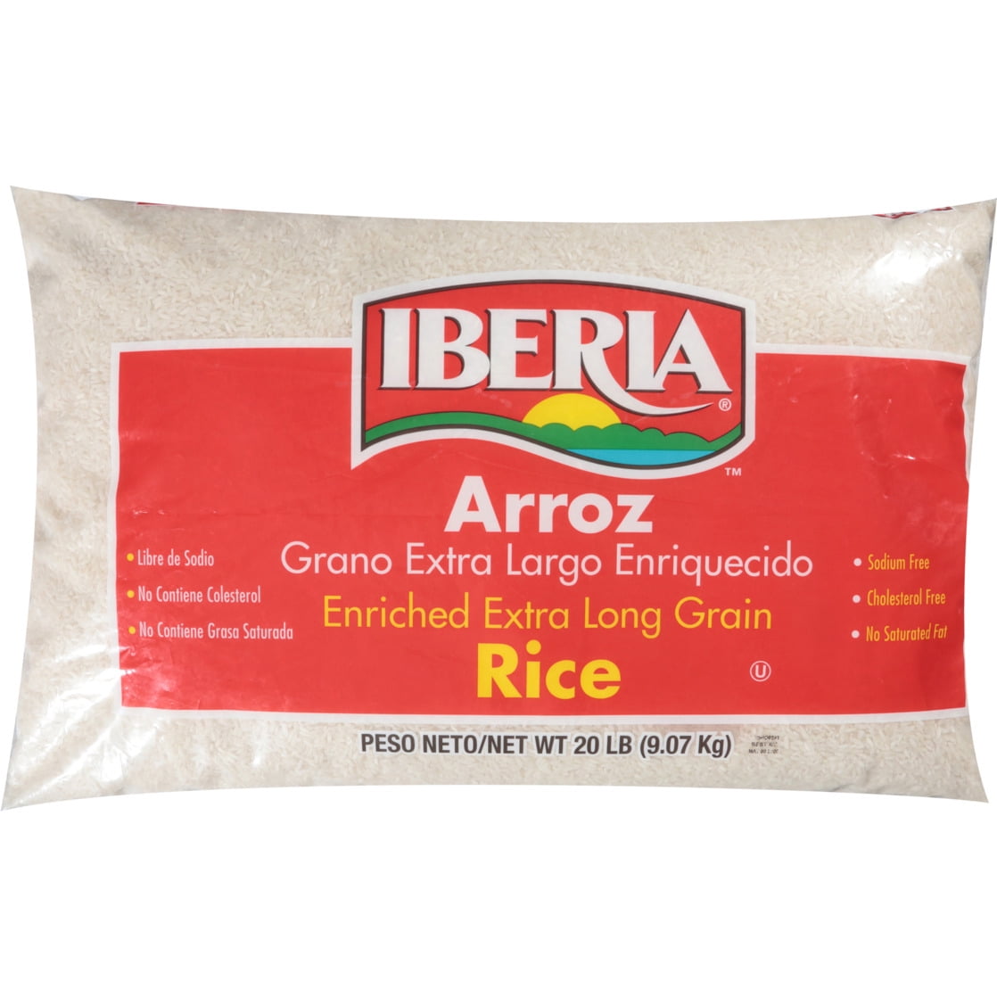 Iberia Extra Long Grain Enriched Rice, 20 lb Bag