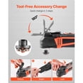 thumbnail image 5 of Dranite 3Amp Corded Oscillating Multi-Tool with 13-Piece Accessory Kit,6-Speed Control (15,000-22,000 OPM),3.2° Oscillation Angle,LED Light&Carry Bag -Power Multi-Tool for Cutting,Sanding,Scraping, 5 of 6