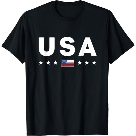 Premium model-Unisex-100% cotton-USA T Shirt Women Men Patriotic American Flag July 4th T-Shirt
