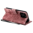 thumbnail image 4 of Flip Case for iPhone 16 Pro, Totem Embossed Flowers Premium PU Leather Wallet Folio Cover with Card Holder Kickstand Compatible with iPhone 16 Pro - Pink, 4 of 14