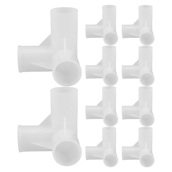 OUNONA 10Pcs White Plastic Closet Shoe Rack Connectors with Rod Joint for Modular Furniture Systems