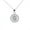 White Gold, variant on Cate & Chloe Sophia 18k White Gold Plated Halo Necklace with Simulated Diamond Crystals for Women