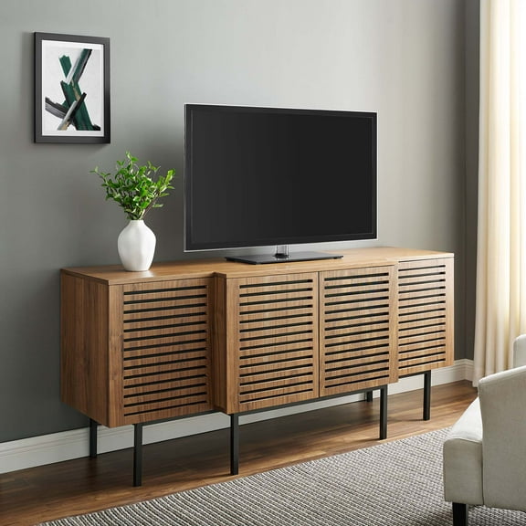 Modway Parker Modern MDF Wood and Iron Sideboard in Walnut
