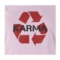 thumbnail image 2 of 9 Crowns Tees What Goes Around Comes Around Karma Recycle T-Shirt-Mens (Juniors Pink, 3X-Large), 2 of 4