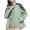Green, variant on Reversible Jacket Women Fleece Lined Thick Warm Hooded Color Block Reversible Jacket For Versatile Winter Wear Fleece Jacket Women