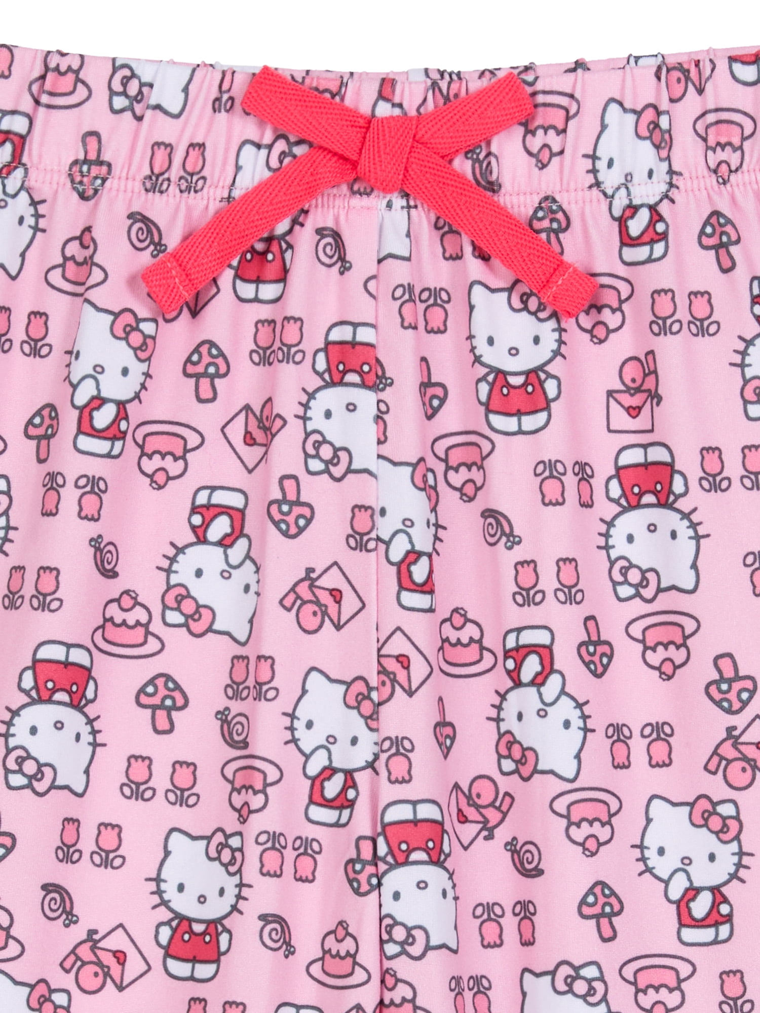 Hello Kitty Toddler Girls Short Sleeve Button Front Top and Sleep Pants, 2-Piece, Sizes 12M-5T