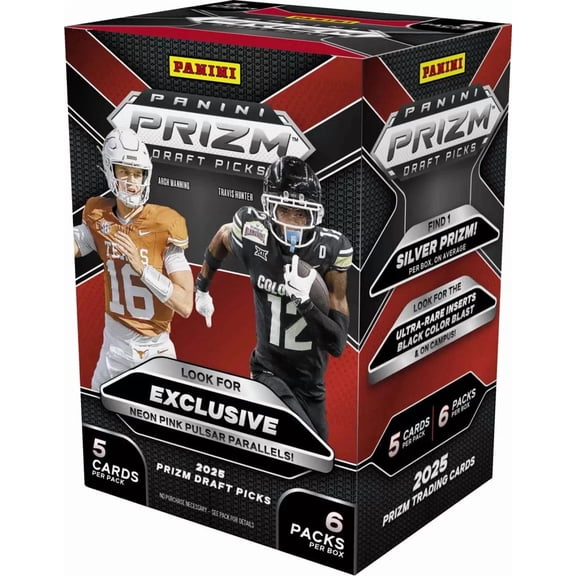 Collectible 2025 Panini Prizm Draft Picks Collegiate Football Hobby Blaster Box