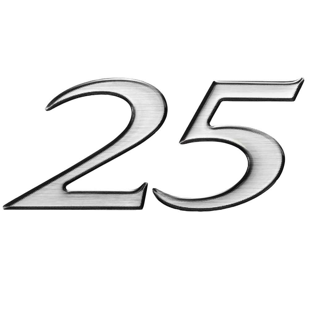 Rinker Boat Raised Number Decal2 3/4 x 2 Inch Gold Black 