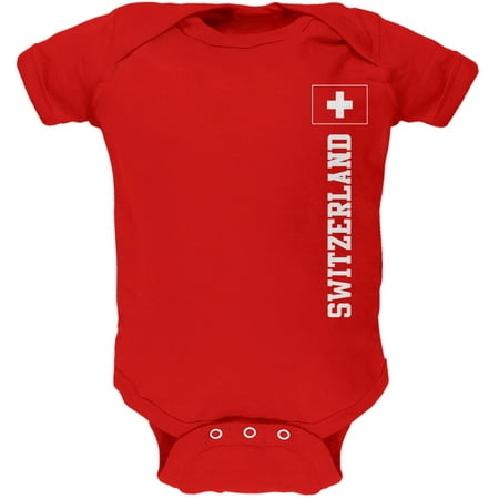 

World Cup Switzerland Red Soft Baby One Piece - 12-18 months