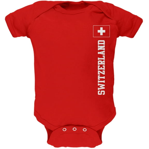 World Cup Switzerland Red Soft Baby One Piece - 3-6 months