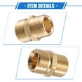 thumbnail image 5 of Unique Bargains Pressure Washer Connector Fitting G1/2" to 14mm M22x1.5 Male and Female Hose Adapter Accessories Brass, 5 of 6