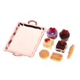thumbnail image 1 of 1/12 pastel en miniatura el para pasteles para alimentos de cocina y comestibles oro Sunnimix Comida en miniatura de casa de muñecas, 1 of 8