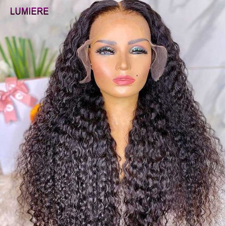 Lumiere Brazilian Water Wave Lace Front Human Hair Wigs 13×4 