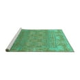 thumbnail image 2 of Ahgly Company Machine Washable Indoor Rectangle Abstract Turquoise Blue Modern Area Rugs, 5' x 8', 2 of 4