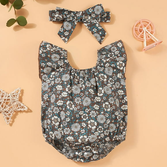 Traje Infantil para Niña Perfecl Mono Sin Mangas con Diadema 3 a 6 Meses