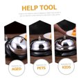 thumbnail image 3 of EXHUMKY 3Pcs Retro Call Bell Metal Hand Bell for Bar Service and Pet Training 8.5x8.5x6.5Cm, 3 of 8