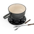 thumbnail image 1 of Swissmar Lugano 9 Piece Cast Iron Fondue Set, Metallic Black, 1 of 9