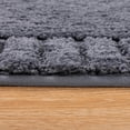 thumbnail image 4 of MeyJey Bathroom Rugs Set of 4 Piece, Bath Mats, Microfiber Non Slip Shaggy Ultra Soft Bathroom Runner with U Shaped Contour Toilet Mat for Bathroom, Shower Inside Floor, Dark Gray, 4 of 16