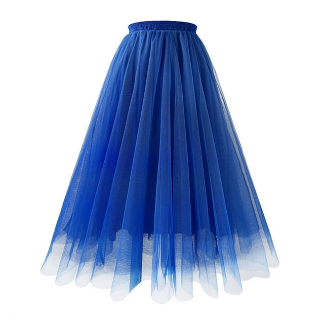 Birdeem Womens High Quality Pleated Gauze Knee Length Skirt Adult Dancing Skirt