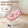 thumbnail image 2 of Columpio para bebé Viriwebaby YK-03 de 5 velocidades, control remoto, Bluetooth, rosa, 2 of 7