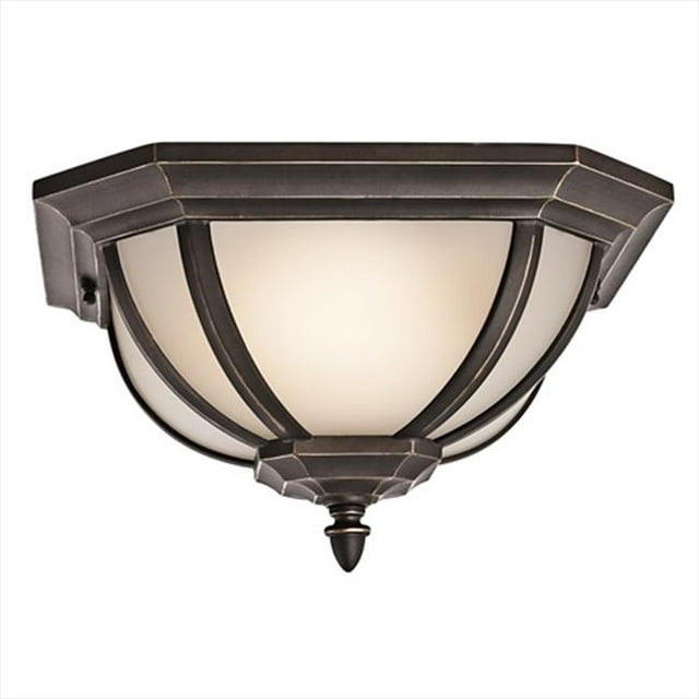Kichler 9848RZ Salisbury 2 Light Outdoor Flush Mount in Rubbed Bronze