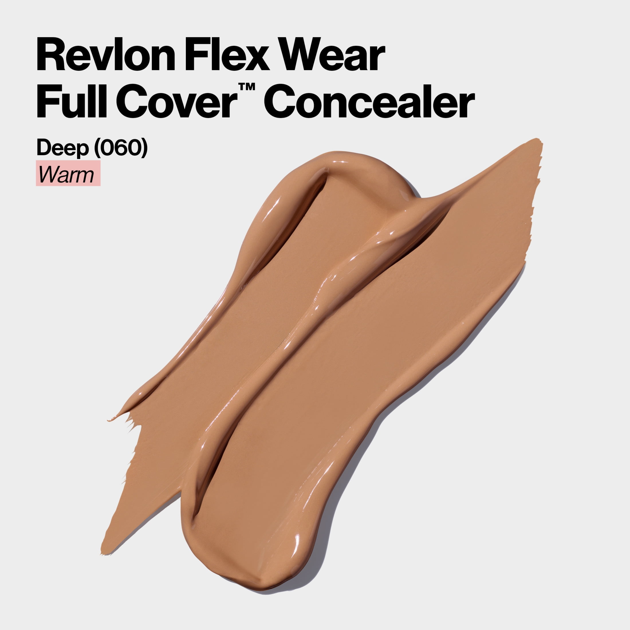 (2 pack) Revlon ColorStay Flex Wear Concealer, Full Coverage, 24HR Wear, 060 Deep, 0.34 fl oz