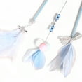 thumbnail image 3 of <p>Cat Teaser Wand, 3Pcs Fun Playing Long PVC Feather Cat Teasing Wand Toy With Bell For Kitten</p>, 3 of 7