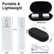 Dpisuuk Wireless Mouse Bluetooth Mini Ultra Slim Silent Tri-Mode 2.4GHz & Dual Bluetooth Travel Mice with Case Rechargeable Portable Small Mouse for Laptop PC Desktop MacBook Tablet Kids Gift, White
