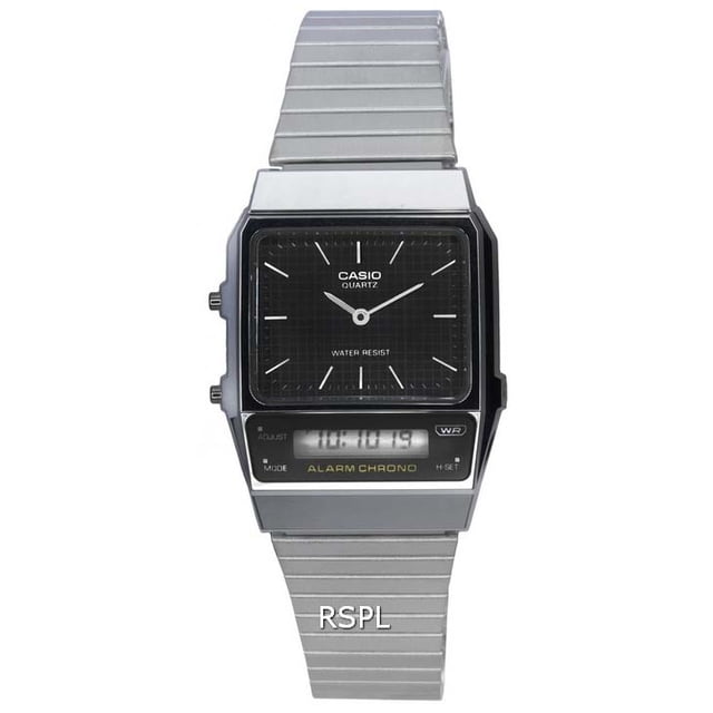 Casio Reloj Unisex Vintage Analógico Digital de Cuarzo con Esfera Negra AQ-800E-1A AQ800E-1