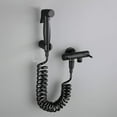 Black Handheld Bidet Sprayer for Toilet, Single Cold Water Bathroom