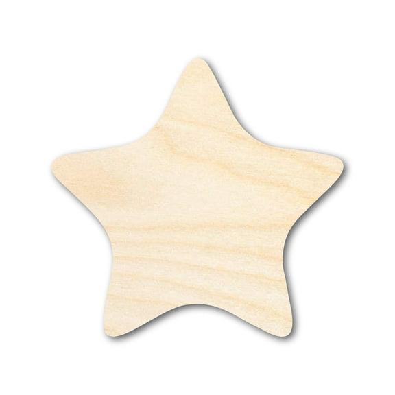 Unfinished Wood Cute Starfish Shape 4" / 1/4"