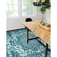 thumbnail image 6 of Unique Loom Richmond Collection Area Rug - Medallion (3' 3" x 5' 3" Rectangle Turquoise/Ivory), 6 of 6
