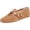 Caramel, variant on Suede Mary Jane Flats for Women Perforated Round Toe Ballet Flats Comfortable Ballerina Shoes with Double Buckle Strap