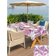 thumbnail image 5 of Outdoor Tablecloth with Umbrella Hole for Patio/Picnic/Party/Camping, Spring Floral Waterproof Table Cloth Rectangle Table Cover Washable, Pink Onion Dandelion Flowers Botanical (52"x 70"), 5 of 8