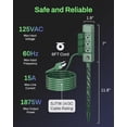 thumbnail image 6 of BN-LINK Outdoor Power Stake Timer, 100FT Wireless Remote Control, Dusk to Dawn Sensor for Outdoor Lights, 6 Grounded Outlets, 6ft Extension Cord, 1875W/15A,Christmas Decorations, ETL Listed, 6 of 9