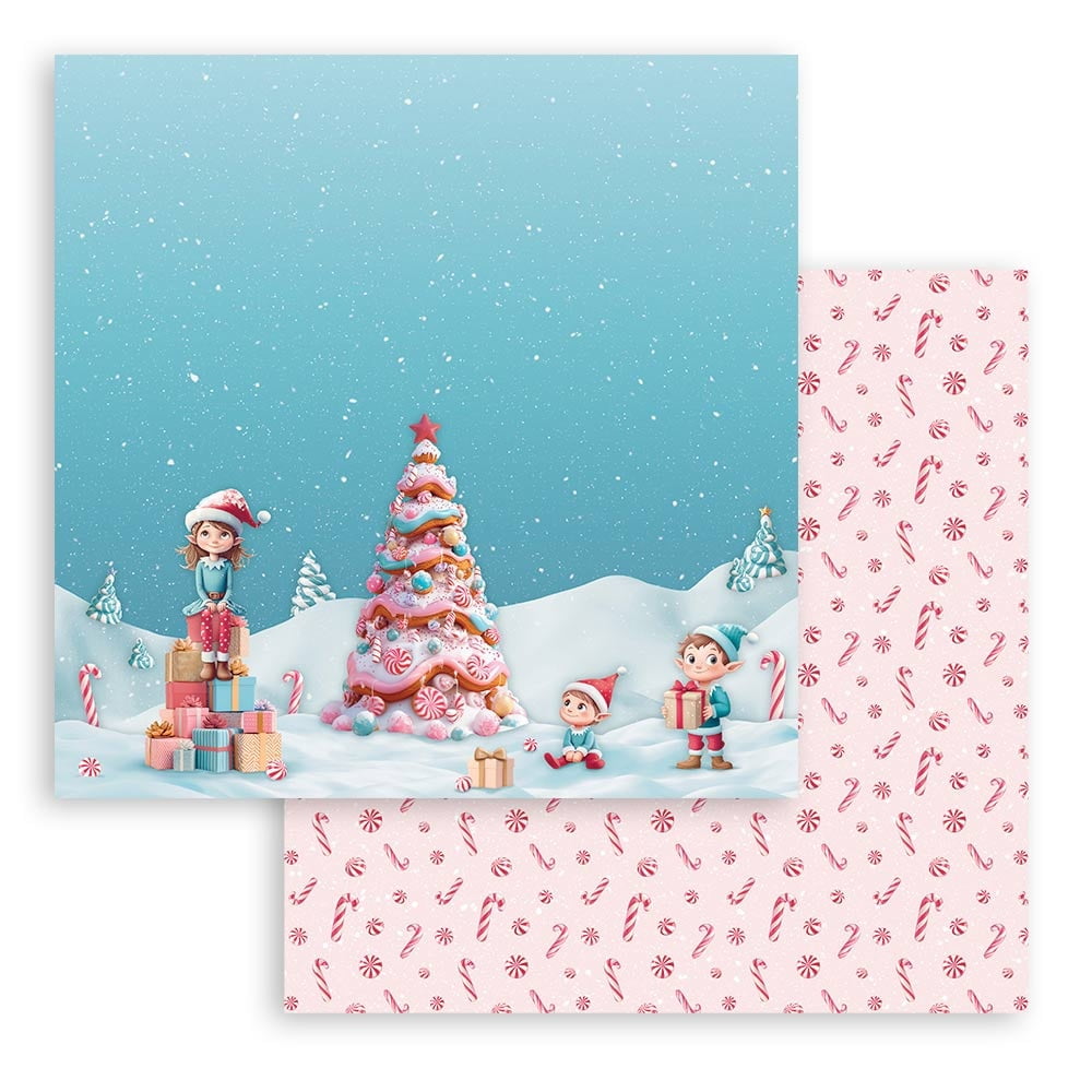 Stamperia Scrapbooking Pad 12"x12" 10/Pkg-Candy Christmas
