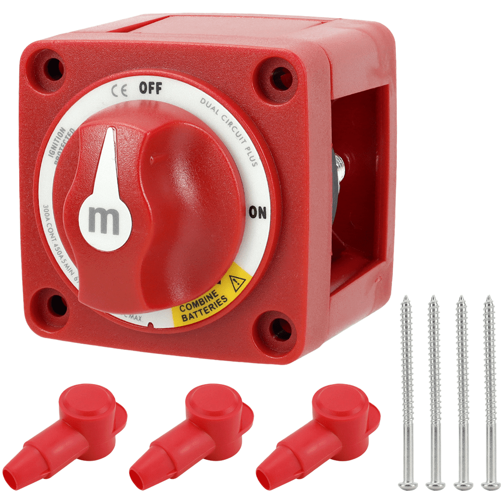 Baguer 300A Marine for Battery Disconnection Switch With Protective Sheath for Car Rv Boat